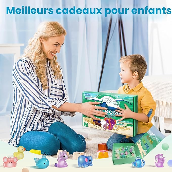 Bombes de bain pour enfants avec jouet à l'intérieur
